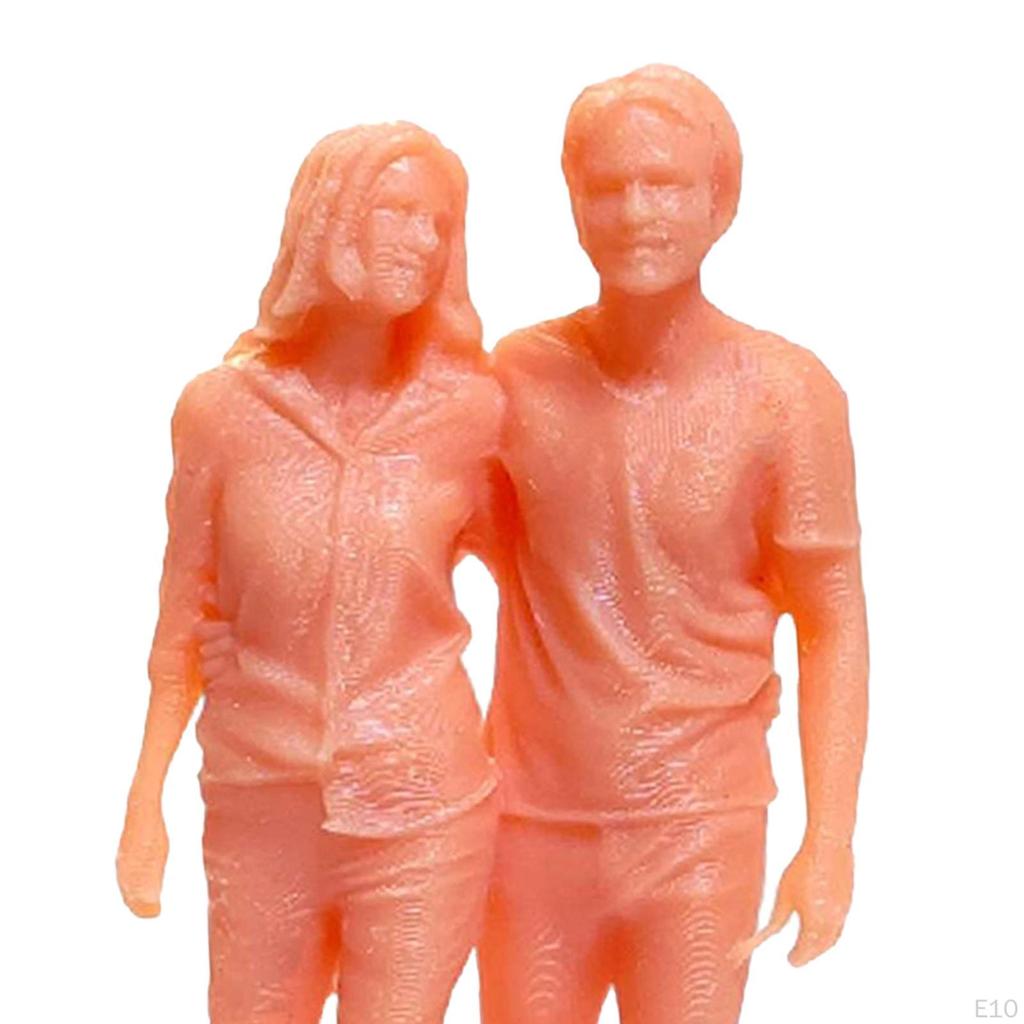 Figurine de cuplu 1/64 Figurine nevopsite Model Tren Cale ferată Scene în miniatură Zână