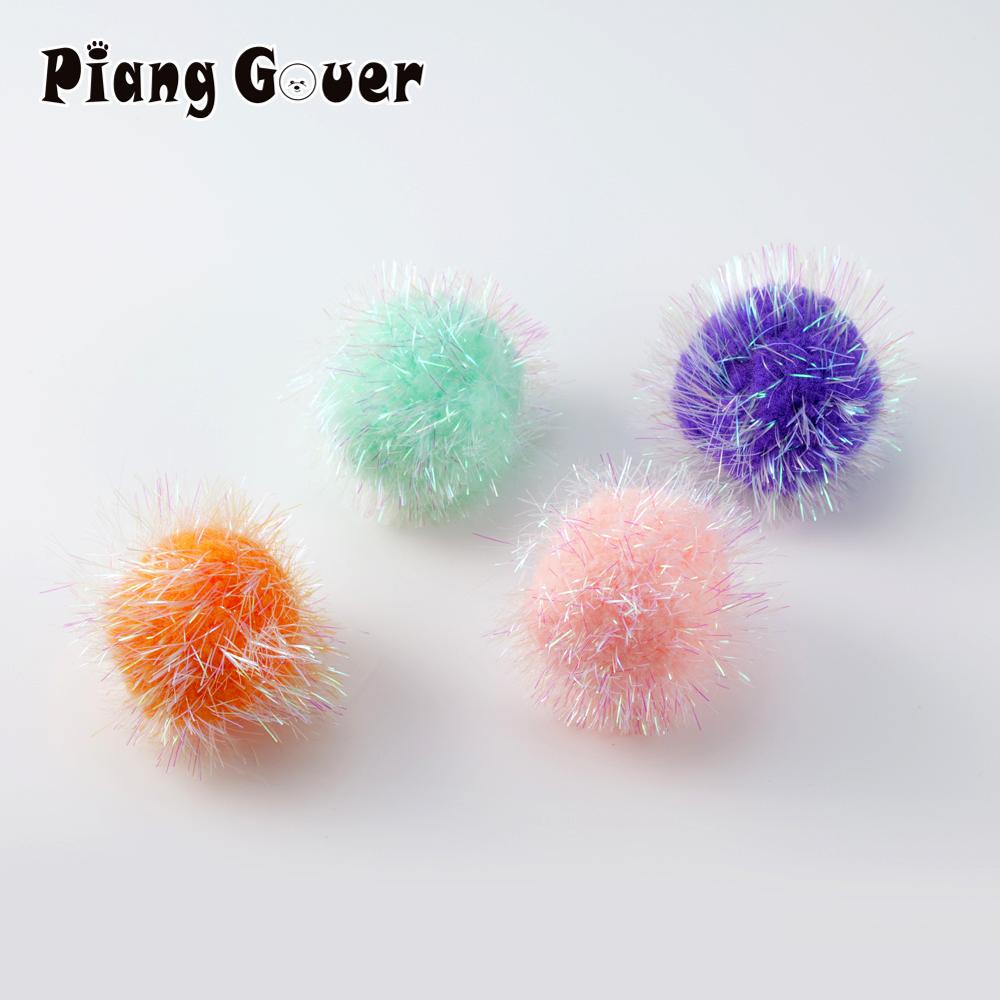 Plush Ball Cat Toys Kitten Interactive Chew Pet Toy Funny Cat Scratcher Balls
