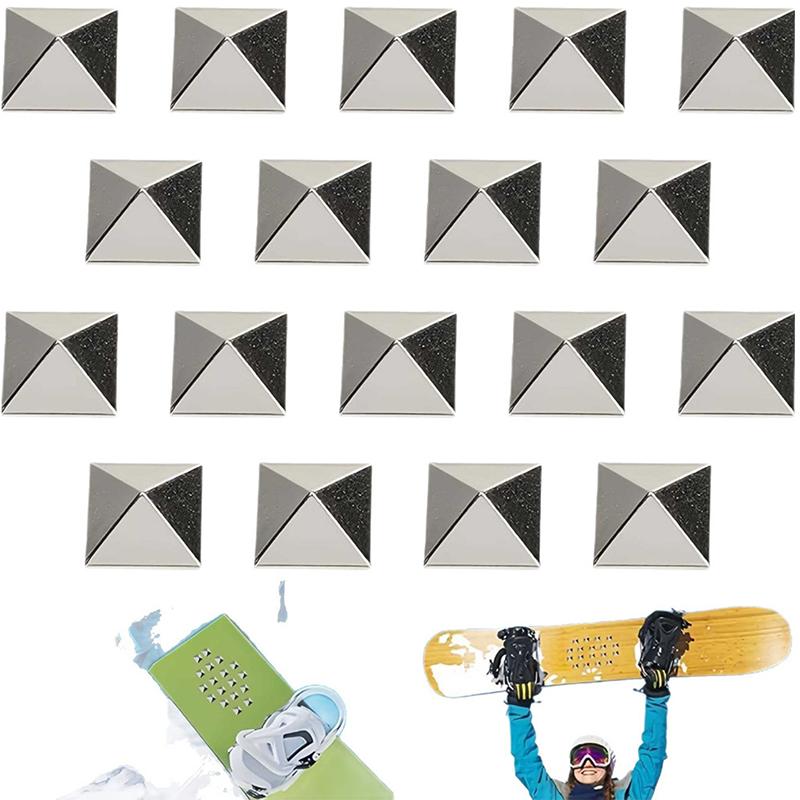 10 sztuk Pad na deskę snowboardową Antypoślizgowe Kolce w kształcie pentagramu Pady przyczepnościowe do snowboardu Styl edgy Pady przyczepnościowe, Wiązanie narciarskie
