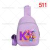 KPop Demon Hunters Chest Pack for Girls Anime Cartoon 26letters Cloth Shoulder Bag Students Mini Portable Crossbody Pouch Durable Gifts