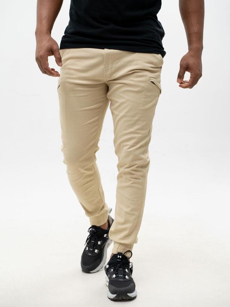 Men's Beige Jogger Pants MyStars Classic 30