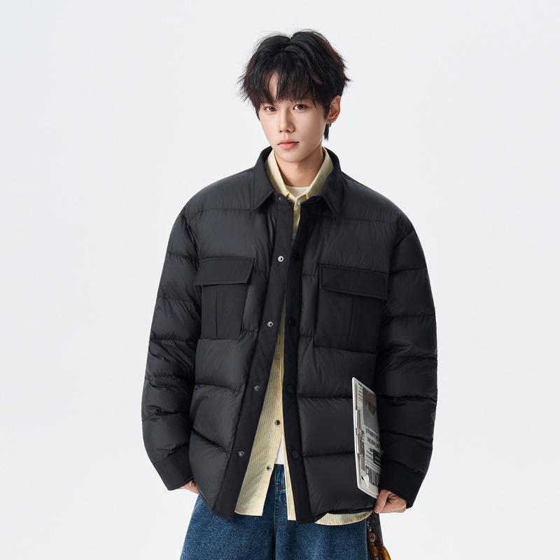 

Men s 2025 Winter Versatile Fleece-Lined Down Jacket - Casual, Outdoor, Warm, & Thickened XL [120-140 Jin]