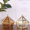 Pentagon Transparent Jewelry Storage Box Geometric Clear Jewelry Display Case Ring Earring Organizer Holder Tabletop Container