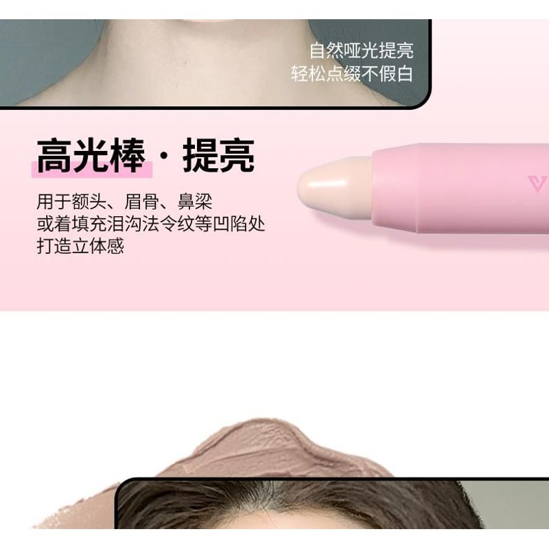 VEECCI - Fotoğrafçının Çift Uçlu Kontür / Aydınlatıcı / Allık Kalemi - 3 Çeşit