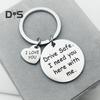 Mom Keychain Round Ring Faux Pearl Dangle Keyring "No Matter How Old I Get I Always Need You Mom" Keychain Mother Day Gift