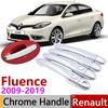 For Renault Fluence 2009~ Chrome Door Handle Cover Car Accessories Stickers Trim Set 2010 2011 2012 2013 2014 2015 2016 2018