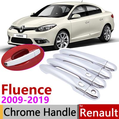For Renault Fluence 2009~ Chrome Door Handle Cover Car Accessories Stickers Trim Set 2010 2011 2012 2013 2014 2015 2016 2018