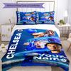 Chelsea Fc Football Player Customize Text Bed Sheet Set Suitable for Study Room Machine Washable Home Decor Perfect Gift for Friends & Family