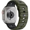 KALEBOL Mecha Silicone Strap for Apple Watch Ultra 3 2 1 49mm/Series 11 10 46mm/9 8 7 45mm/SE3 SE2 SE 6 5 4 44mm/3 2 1 42mm Dual Color Watch Band