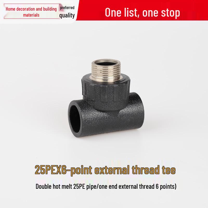 Vícevelikostní vodovodní potrubní tvarovka: Vnitřní/Vnější závitové koleno T pro 4, 6 a 1-palcové potrubí