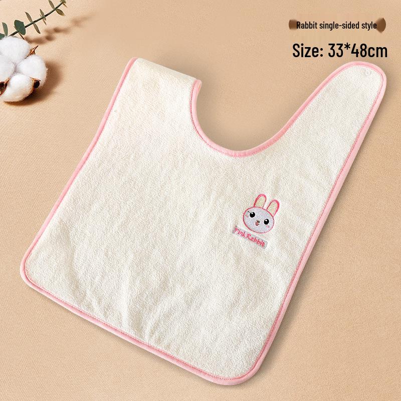 Waterproof Coral Fleece Toddler Bib for Washing, Brushing, and Eating