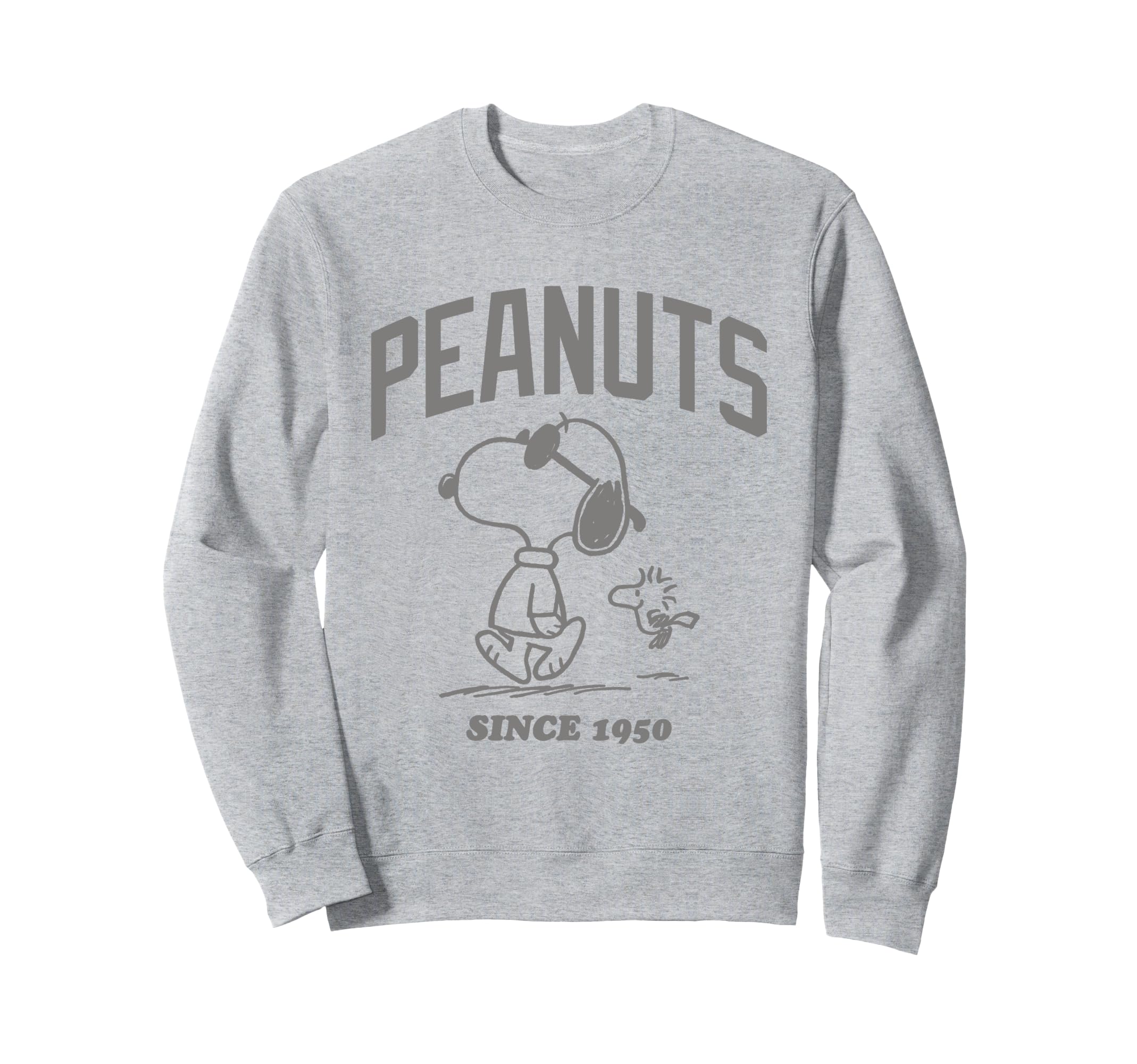 

Outline of Peanuts Snoopy and founded in trainer Woodstock, 1950.