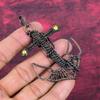 African Amethyst Gemstone Pendant Anchor Jewelry Copper Wire Wrapped Handmade Pendant