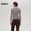 Only Women's Striped Slim-Fit Lapel Knit Sweater