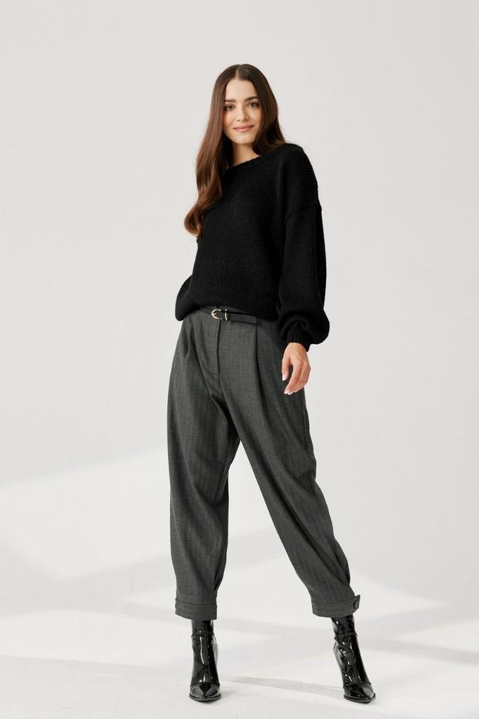 Sweter z wełną gigi - deep black