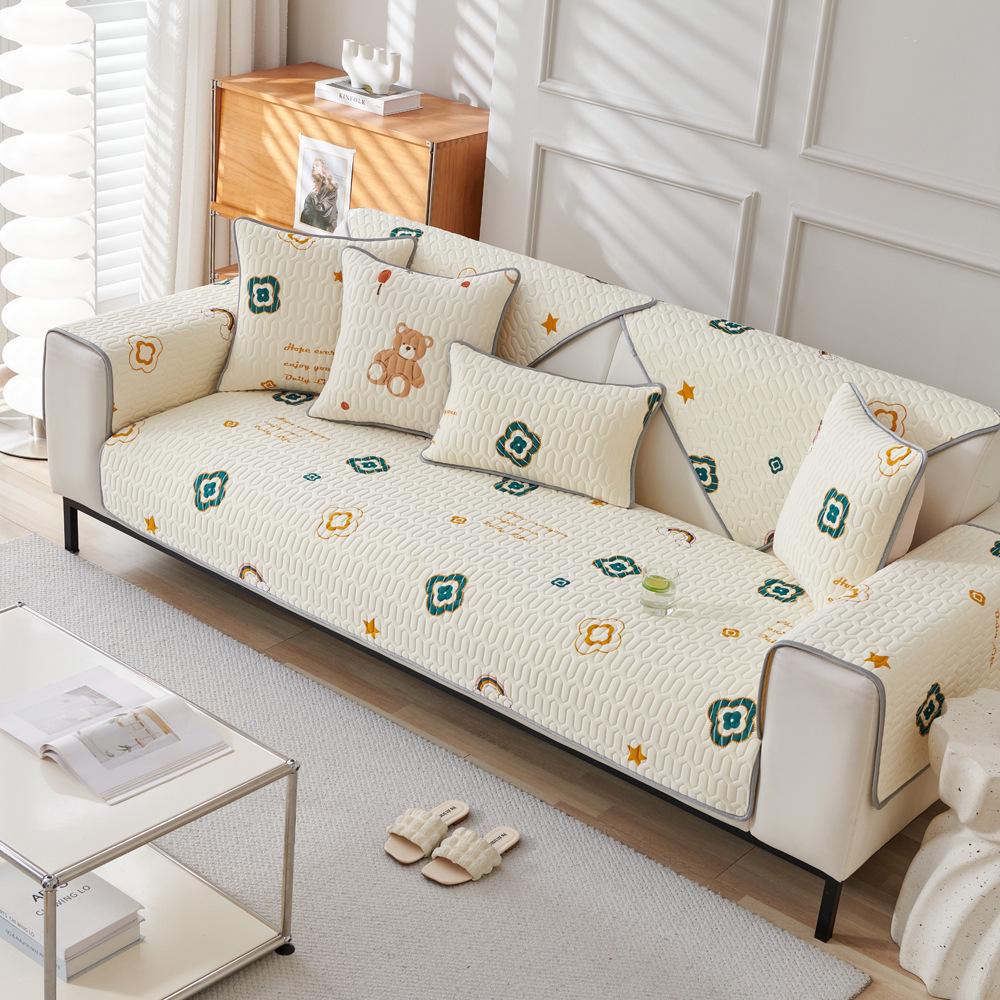 Latex Ice Silk Sofa Cushion Summer Mat Seat Cushion Non-Slip Sofa Cover New  Cool Cushion Cover Summer Model