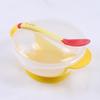 Temperature-Sensitive Non-Slip Baby Suction Bowl with Training Spoon