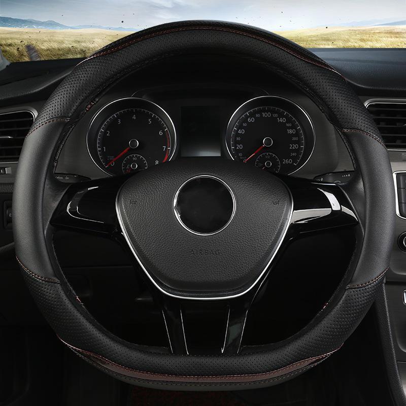 Ultracienki, oddychający pokrowiec na kierownicę samochodową, uniwersalny na każdą porę roku, kontrastowy kolor, osłona ochronna wewnętrznej klamki.