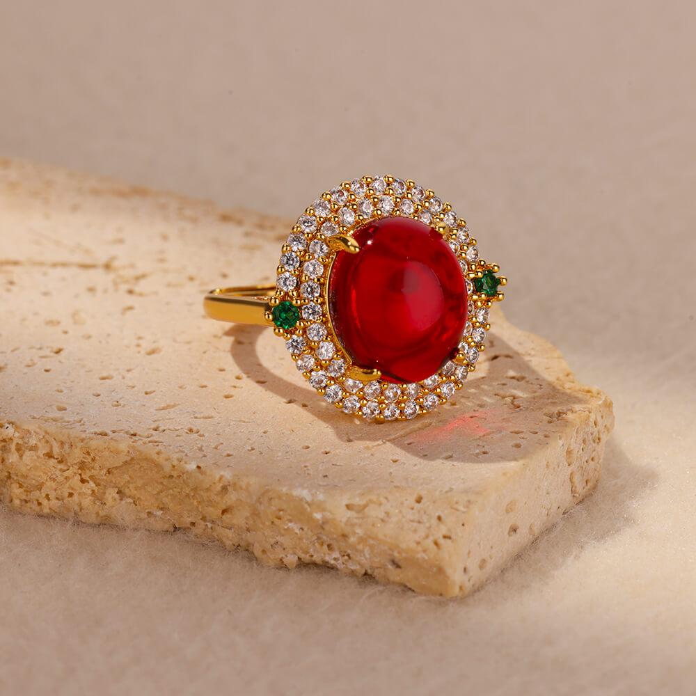 Luxury Water Drop Cubic Zircon Rings for Women Open Adjustable Gold Color Wedding Ring Vintage Aesthetic Jewelry Gift Anillos