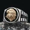 Eco-friendly American Punk Men's Eagle Head Ring