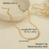 Stylish Dainty Zircon Party Jewelry Set for Women 18K Gold PVD Stainless Steel Heart Diamond Geometric Charm Bracelet Necklace