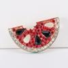 Blucome Fashion New Alloy Encrusted Watermelon Brooch Simple and Versatile Dripping Oil Fruit Anti-glare Collar Pin