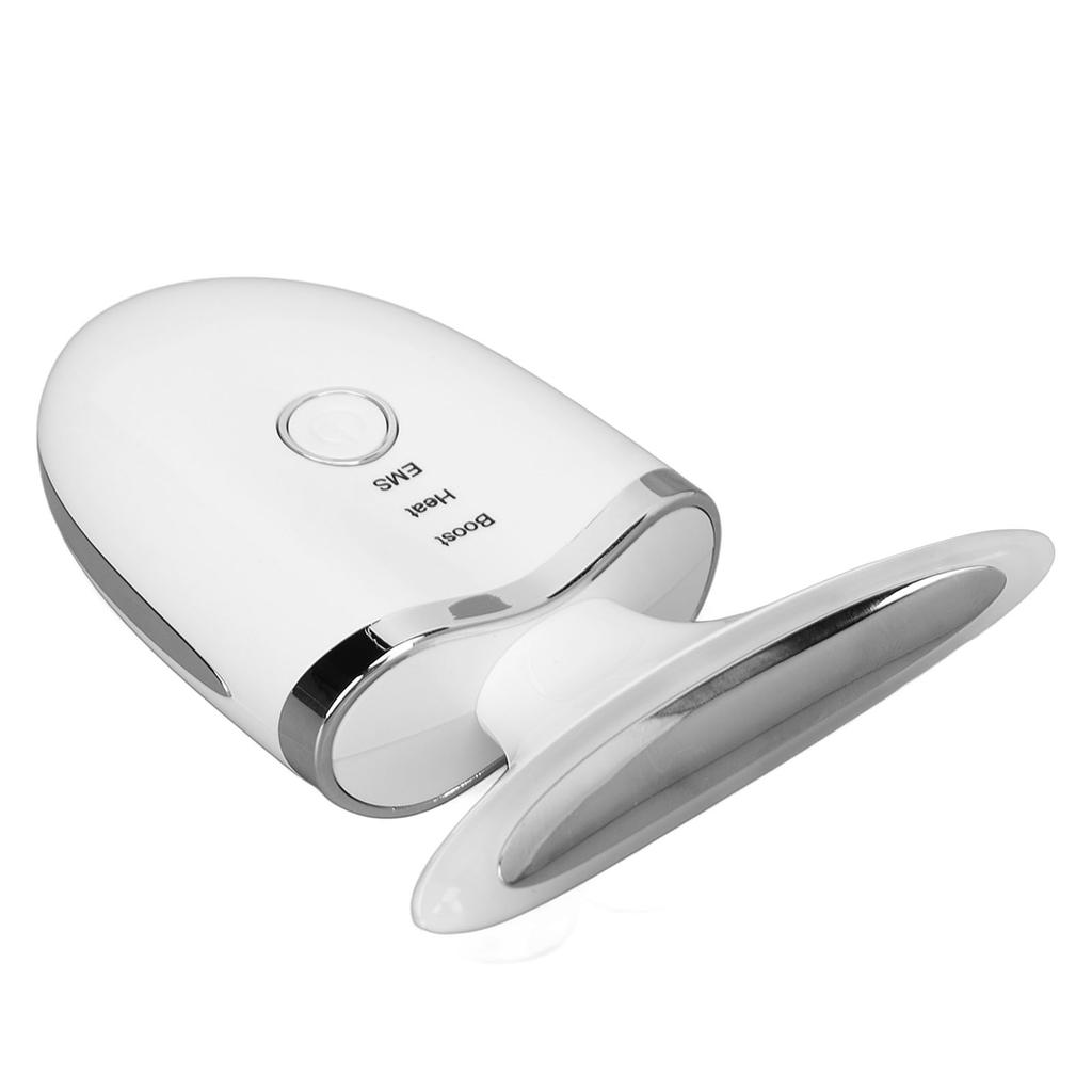 Neck Lifting Massager Heating Colorful Lights Micro Current Neck Skin Tightening Device White