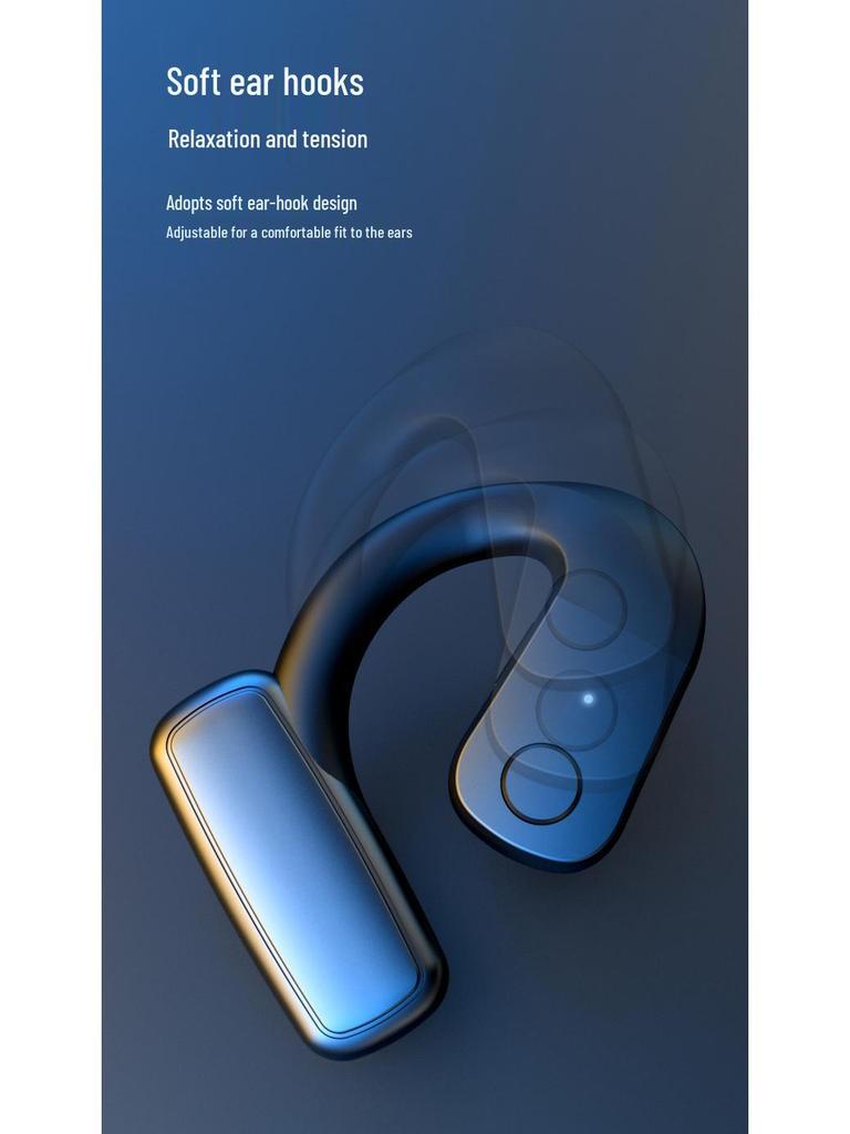 Universal Left/Right Ear-Hook Wireless Bluetooth In-Ear Headphones for Sports, Running, Driving, Cycling, and Food Delivery.
