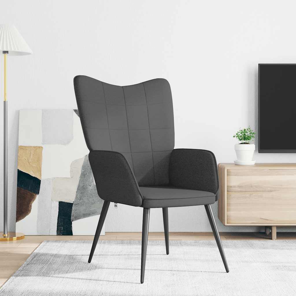 Vidaxl Armchair, Dark Gray, Upholstered In Fabric