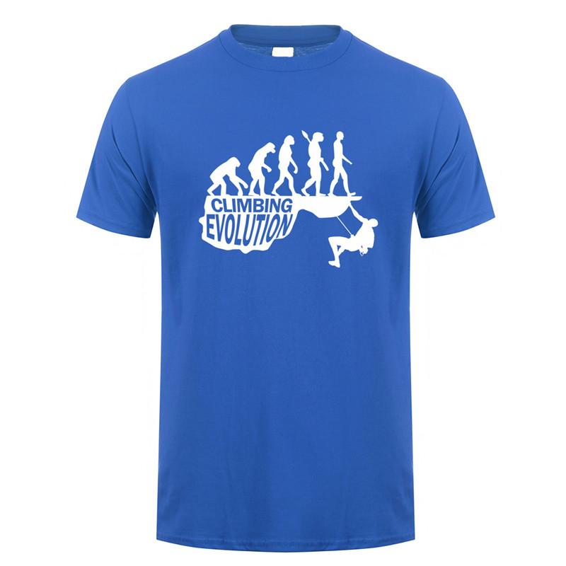 Climb Evolution T Shirt Tops Unisexs Cotton Short Sleeve Unisex Climbing Climber Tshirt Tee Oz390