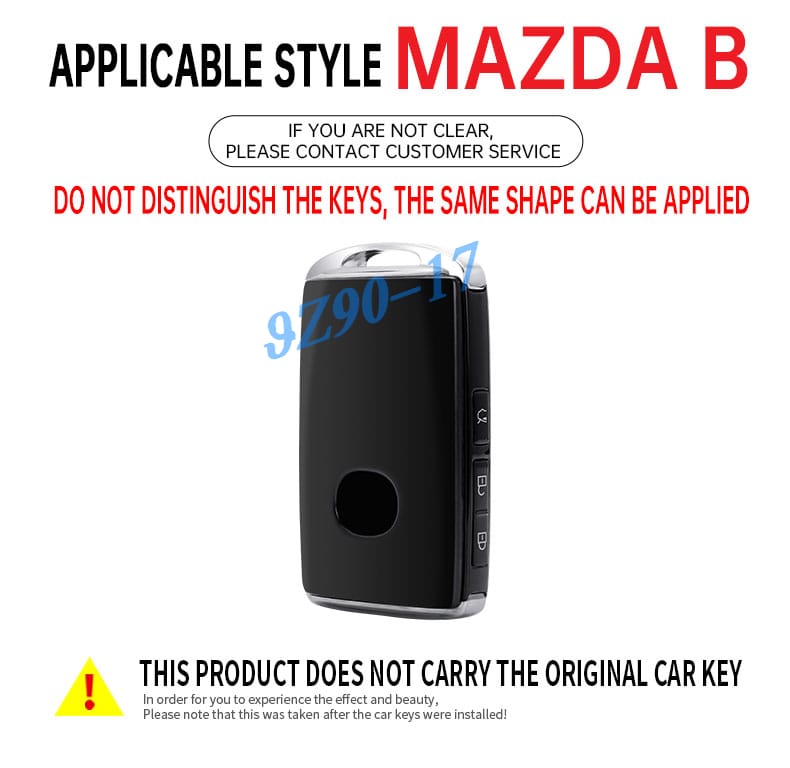 Metal Leather Car Key Fob Case Cover Keychain For Mazda 3 Bp 6 Gj Cx5 Cx9 Cx30 Cx50 Cx60 Cx70 Cx90 Mx30 Mx5