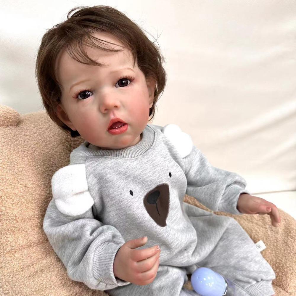 Huge 70cm Reborn Babies Dolls Liam Handmade 3D Painted High-color Simulation Doll Real Looking Cuddly Soft Cloth Body Newborn Doll for Girl and Boys