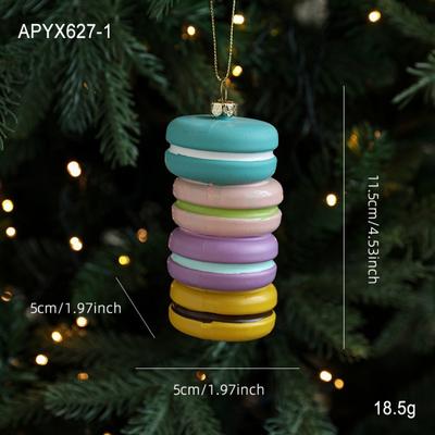 Nieuwe Plastic Kerst Macaron Ornamenten DIY Leuke Kerstboom Hanger Kerstboom Hangende Ornamenten Kerst Navidad Cadeau