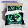 3PC Custom Name Witch Moon Night Magic Bedding Set Printed Bedding Set Duvet Cover Closure Includes 1 Duvet Cover & 2 Pillowcases for All Seasons Bedr