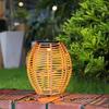 Solar Lamps Handmade Rattan Lanterns Creative Rattan Decoration Waterproof and Rust-proof Courtyard Garden Outdoor Lighting