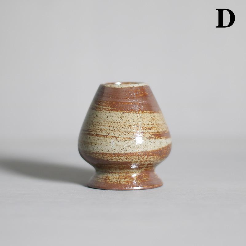 Japanese Coarse Pottery Matcha Tea Chasen Holder Stand Bowl Bamboo Whisk Grinder Teaware Tools Holder Tea Accessories Teaware