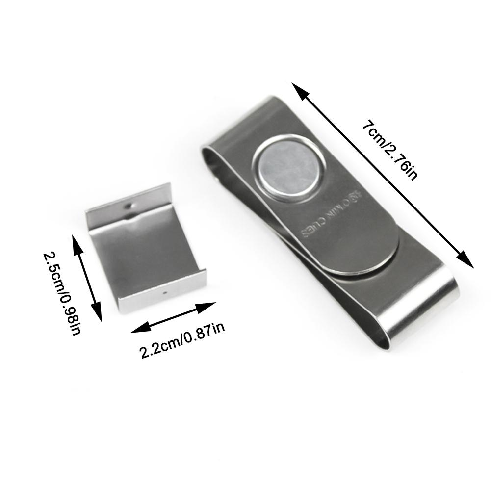 1PC S Type Stainless Steel Magnetic Chalk Clip Durable Adjustable Storage Clip Billiard Accessories