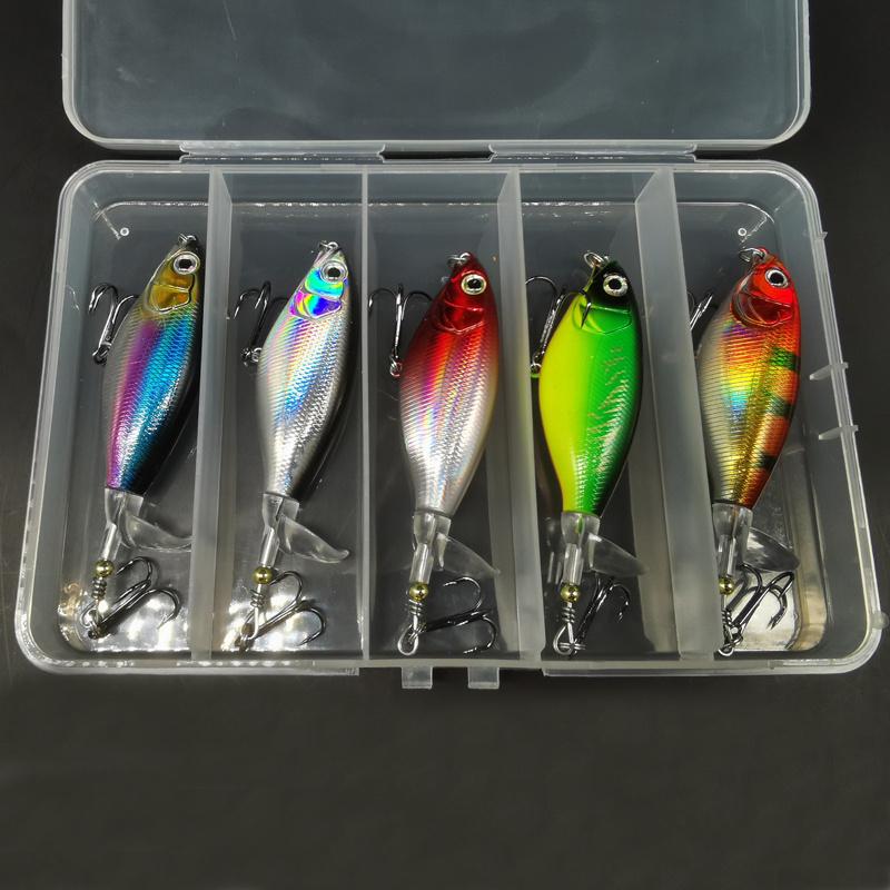 1pc/5pcs Topwater Fishing Lures , Pencil Plopper Fishing Lures for Bass Catfish Pike Perch, Top Water Bass Bait Lure