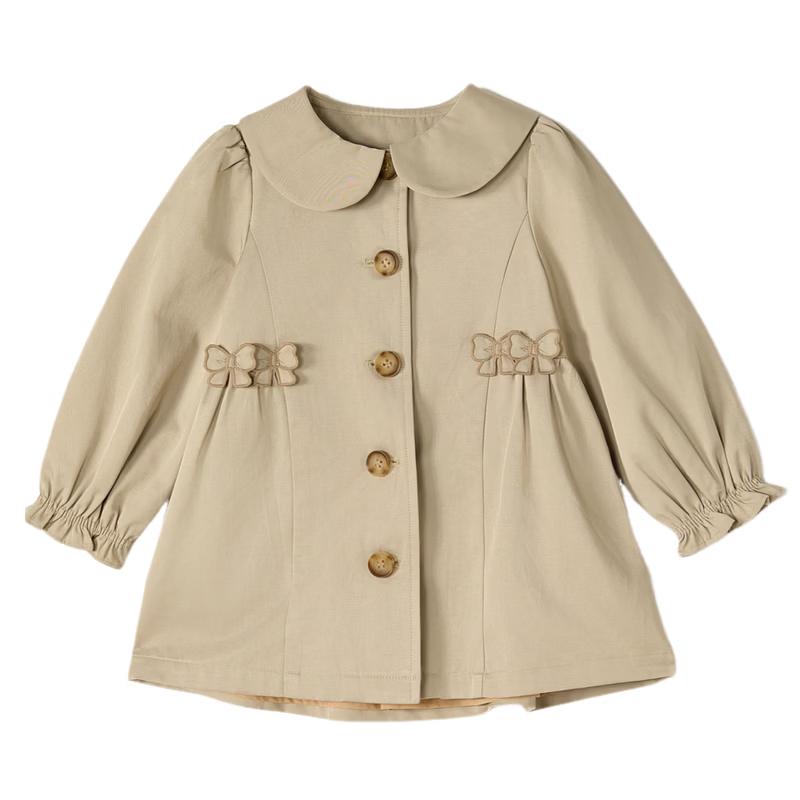 DEESHA Girls' Autumn Mid-Length Trench Coat