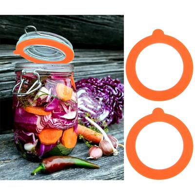 8/12 Peças Selos de Silicone para Conservas Potes de Armazenamento de Alimentos Anéis de Selo de Silicone Herméticos à Prova de Vazamento para Conservas de Boca Regular