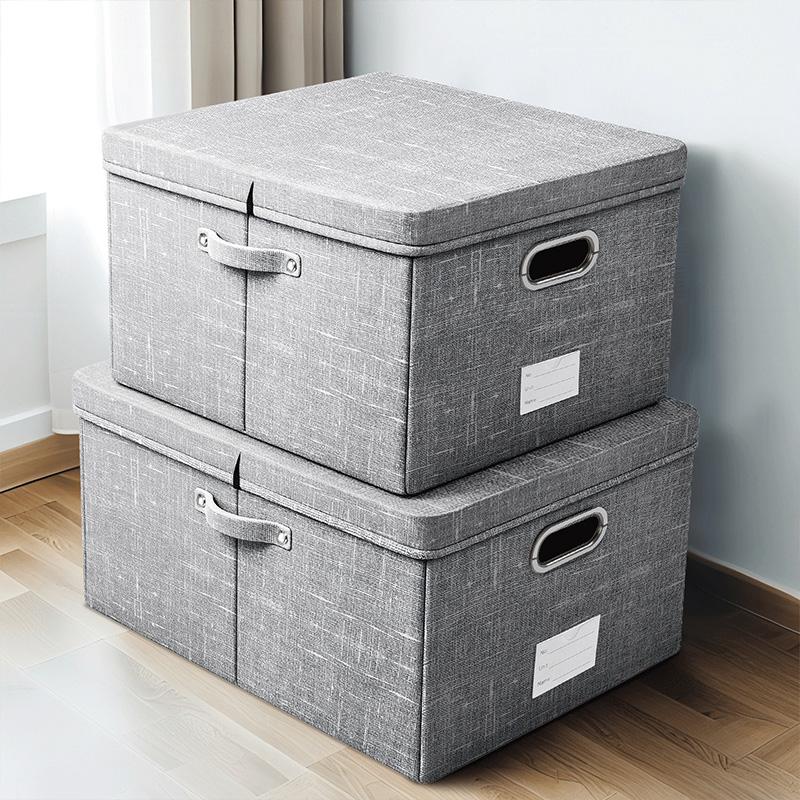 1pc Large-capacity Foldable Storage Box Dust Clothing Toy Storage Box with Lid Clothes Storage Containers Wardrobe Organizer