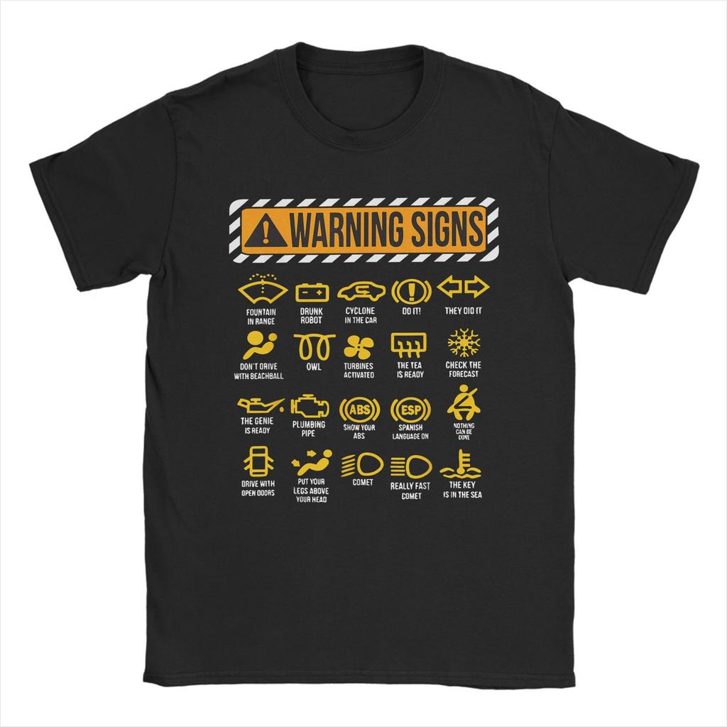 Men Funny Driving Warning Signs 101 T Shirt Auto Mechanic Driver Cotton Clothes Vintage Short Sleeve Tee Shirt 4XL 5XL T-Shirts