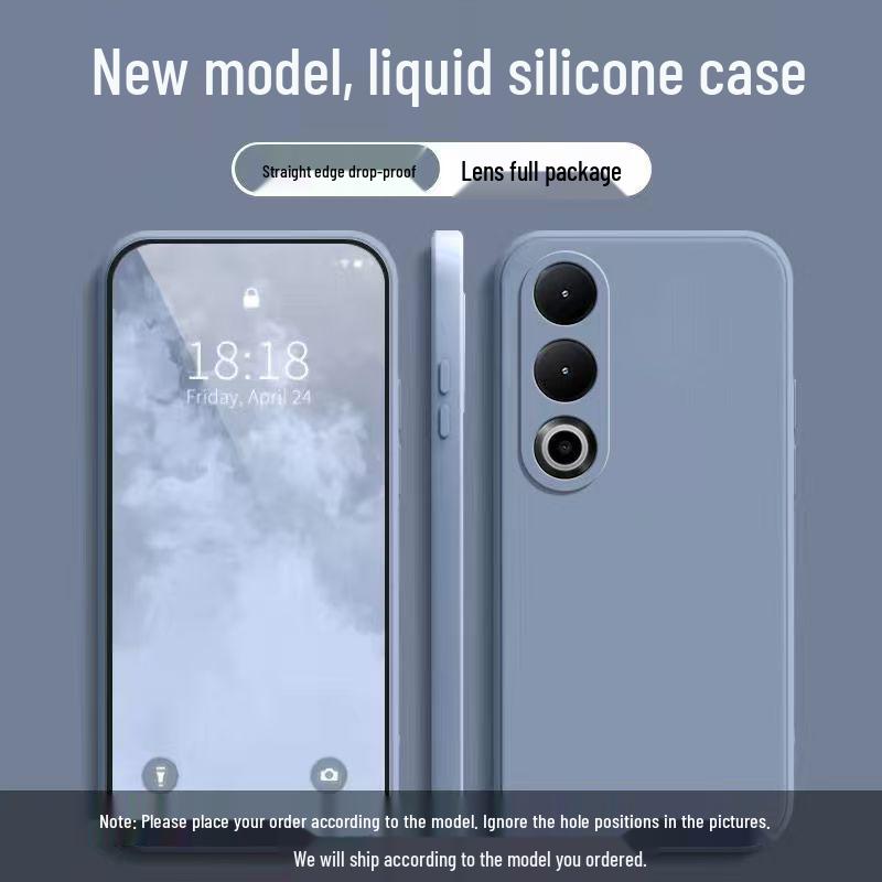 OnePlus Ace 3V Liquid Silicone Drop-proof Phone Case - Solid Color, Full Coverage, Skin-friendly, Simple Style