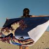 Japanese Wave Art Towel Microfiber Beach Towel Absorbent Quick dry Soft Yoga Swimming Resort Mountain Climbing Towel