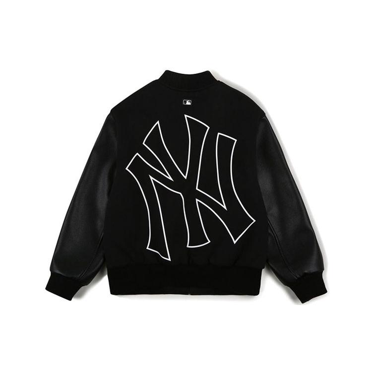 New MLB Baseball Jacket Unisex Black 31JPU9111-50L