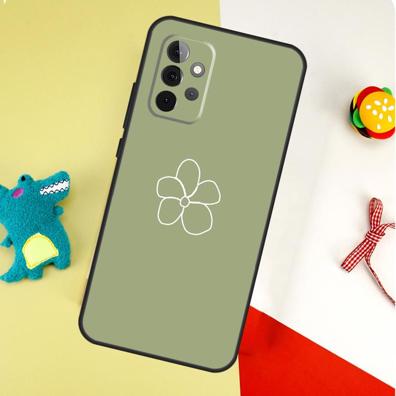 green aesthetic For Samsung Galaxy A54 A34 A14 A55 A35 A15 A53 A33 A13 A05 A06 A16 A22 A32 A52 Phone Case