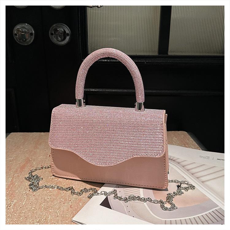 

Однотонная красивая и свежая новый стиль модный дизайн портативная наплечная сумка кроссбоди маленькая квадратная сумка розовый