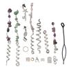 Hair Dreadlocks Rings Hair Braid Clips Alloy Braid Hair Jewelry for Banquets Film Shows Weddings Silver