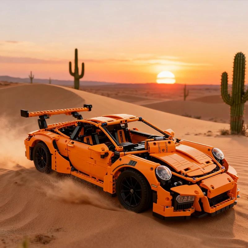 New Super Sports Car Home Decor Model Building Blocks For Adults And Kids Gift Set Children'S Birthday Gift