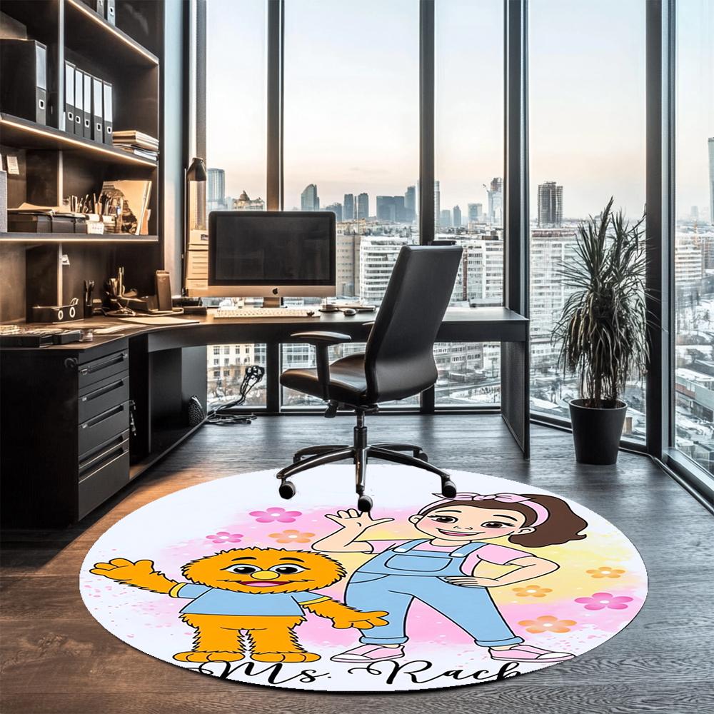 Mevr. Rachel Bedrukte Ronde Vloerkleed Tapijt Stoelkleed Vloerkleed Entree Deurmatten, voor Kantoorstoel Woonkamer Slaapkamer Keuken.